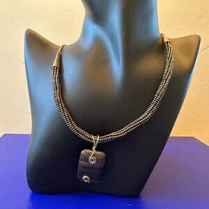 Tiger Iron Pendant Necklace